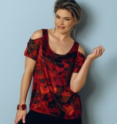 6057 BUTTERICK EASY PULLOVER  TIED TOP, TUNIC, SLEEVES OR NOT PATTERN 14-22 NEW